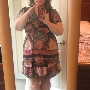 Mixed Patterned Spring Dress